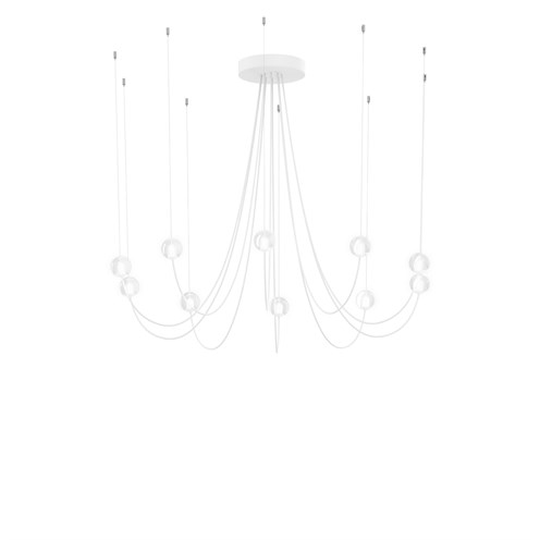 Wever & Ducré+OPLIA CHANDELIER 1.0 LED 29W 2000lm 2700K CRI>90, hämardatav phase-cut, rippvalgusti, matt valge